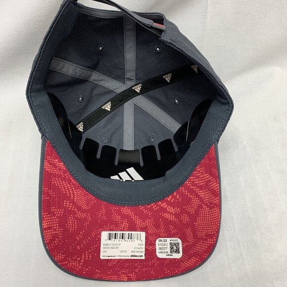 Adidas Womens Grey Pink Climalite Baseball Cap Cotton Adjustable Fit Sustainable - Picture 4 of 6